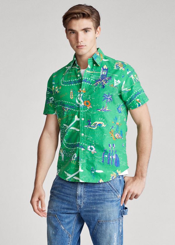 Men's Polo Ralph Lauren Classic Fit Tropical Shirts | 124867WZY